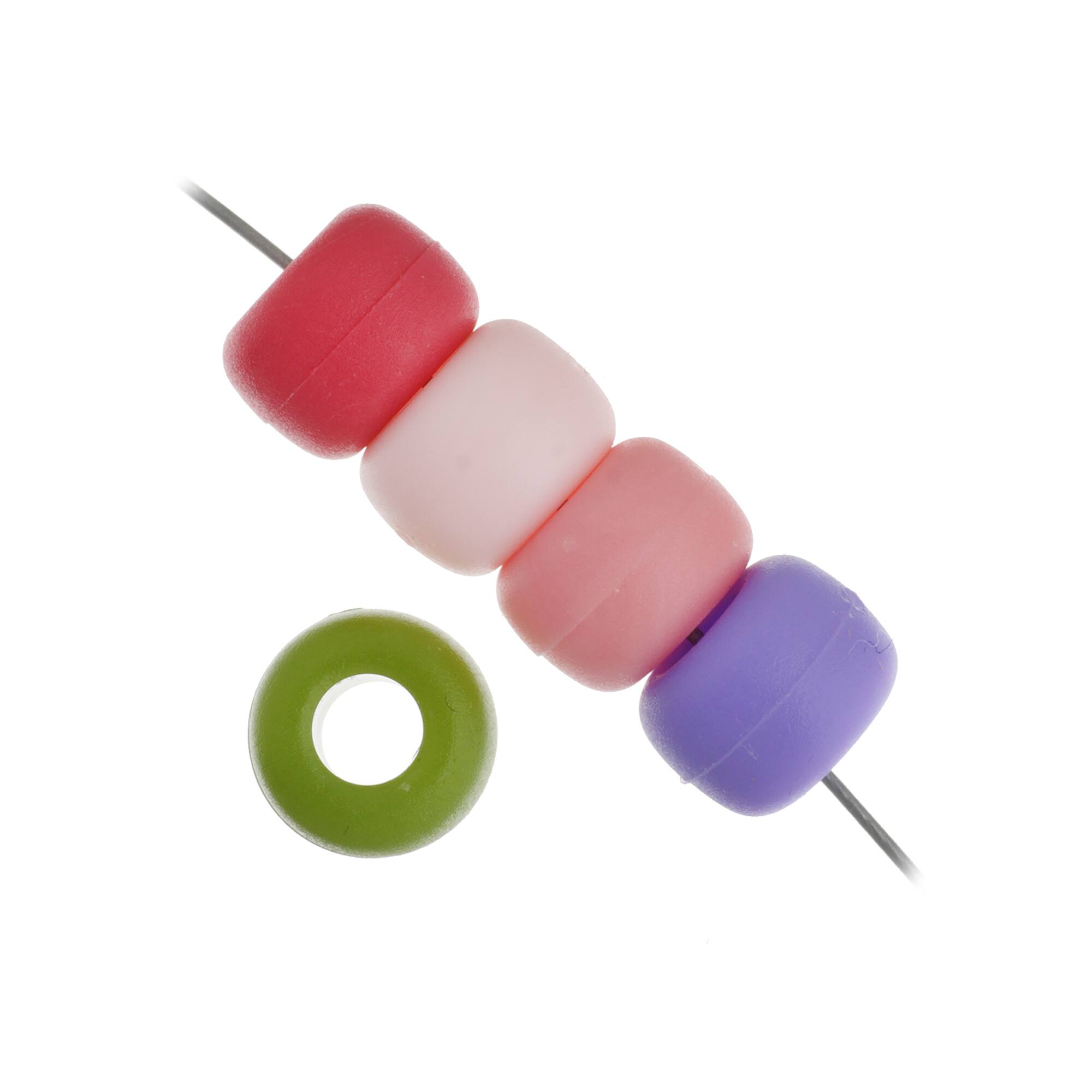 John Bead 9mm Assorted Matte Plastic Pony Beads, 1,000ct.